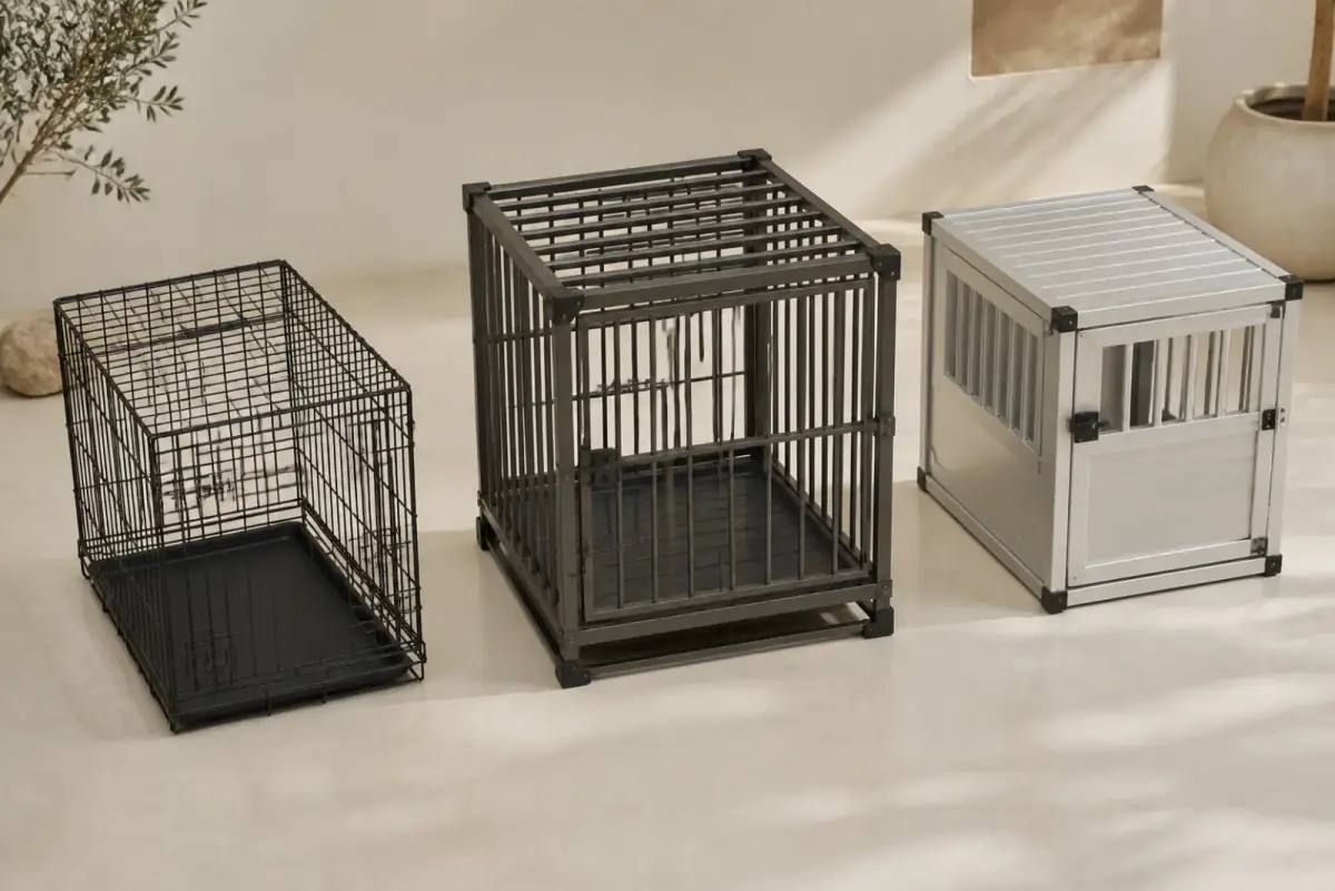 Comparison of heavy duty double door XXL dog crate models for giant breeds